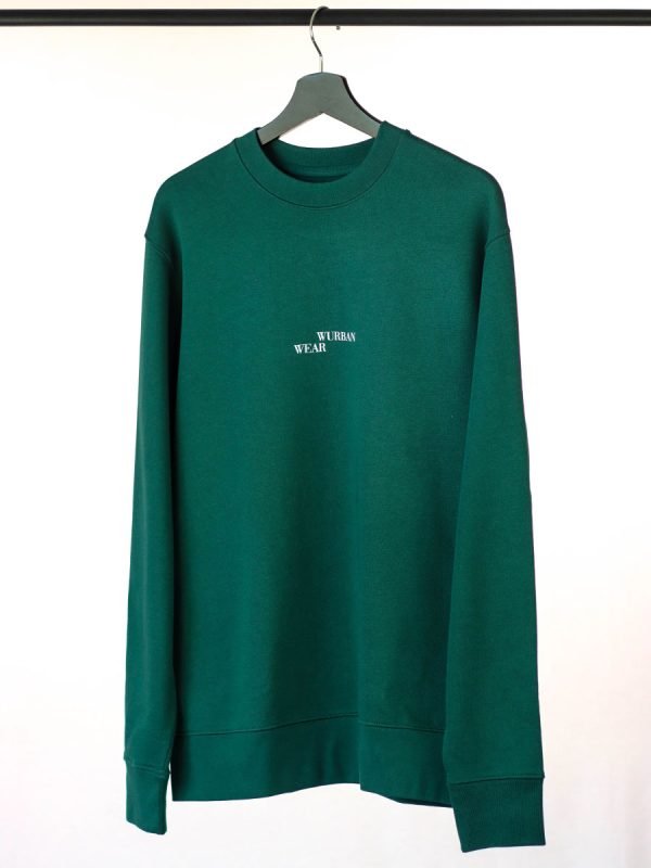 de never waste talent groene sweater van wurban wear is een sport sweater vol motivatie