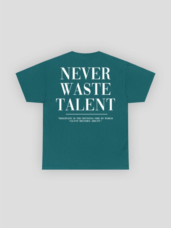 een never waste talent groene sport shirt van wurban wear is een oversized shirt vol motivatie